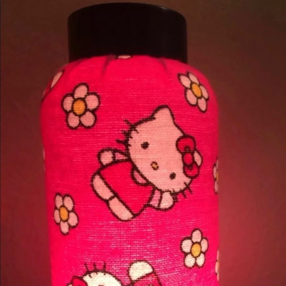 Pink Kitty Fabric Night Light Nursery  Plug-in